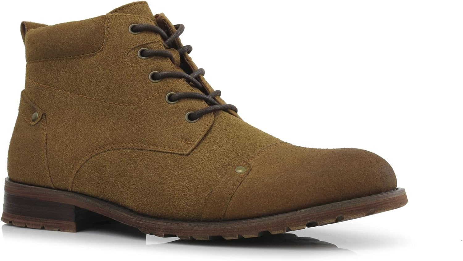 

Мужские Ботинки Ferro Aldo, Дизайнерские Ботинки Чукка с Шнуровкой и Носком-Кап, Повседневная Мода для Работы, 2. Toffee Suede [Lace-up]