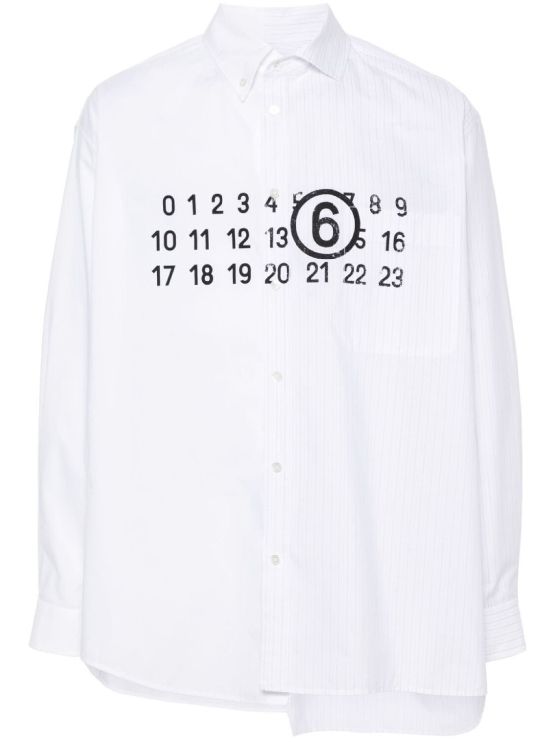 

MM6 Maison Margiela рубашка асимметричного кроя