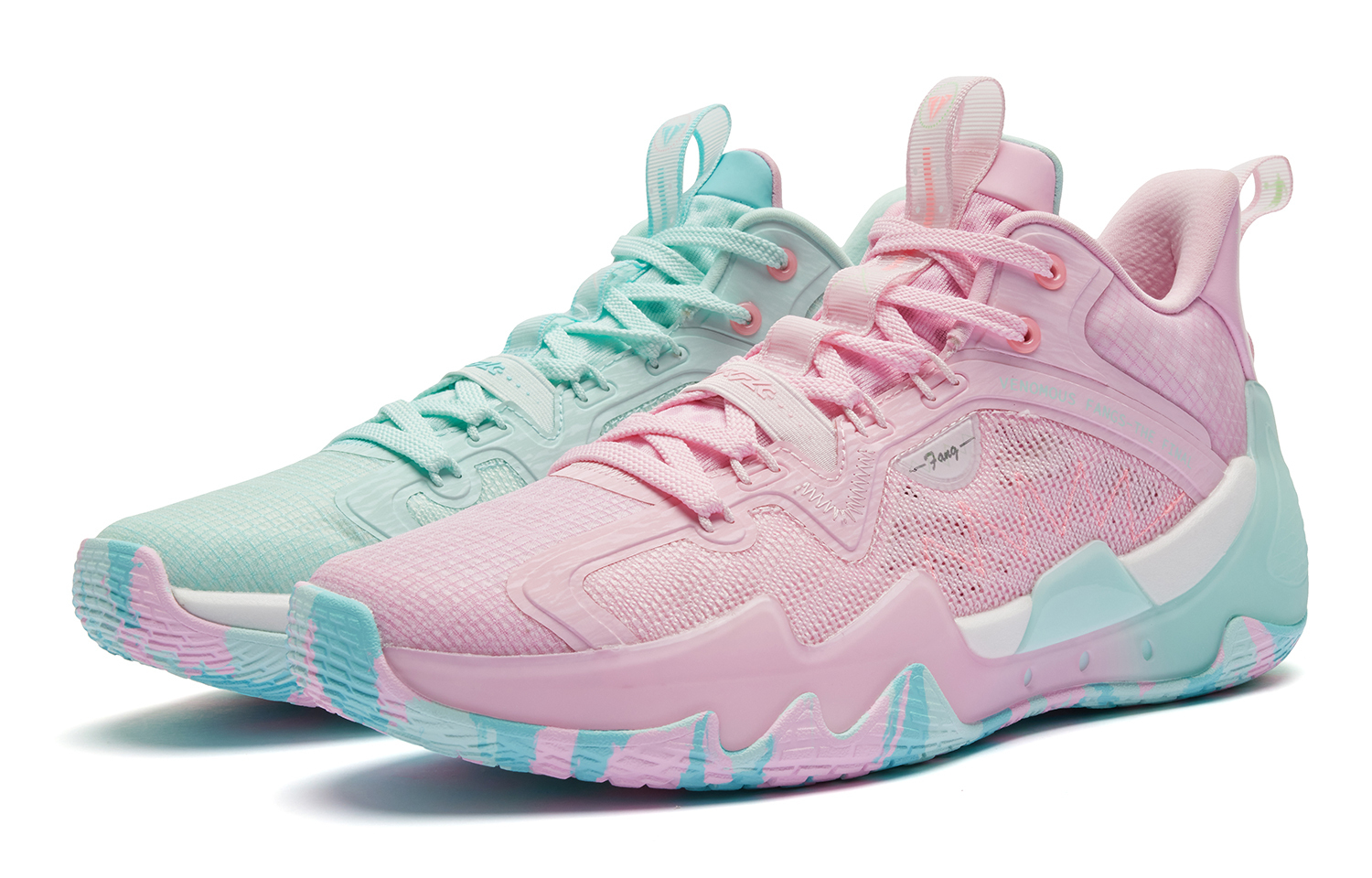 

QIAODAN Кроссовки баскетбольные Poison Tooth Pro SE мужские низкие розовые, цвет Pink