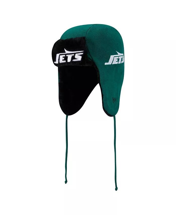 

Мужская зеленая вязаная шапка New York Jets Helmet Head Trapper New Era