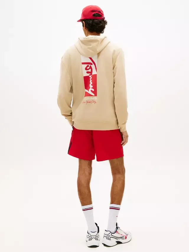 Фирменная толстовка из хлопковой замши и махровой ткани Tommy Hilfiger — фото 3