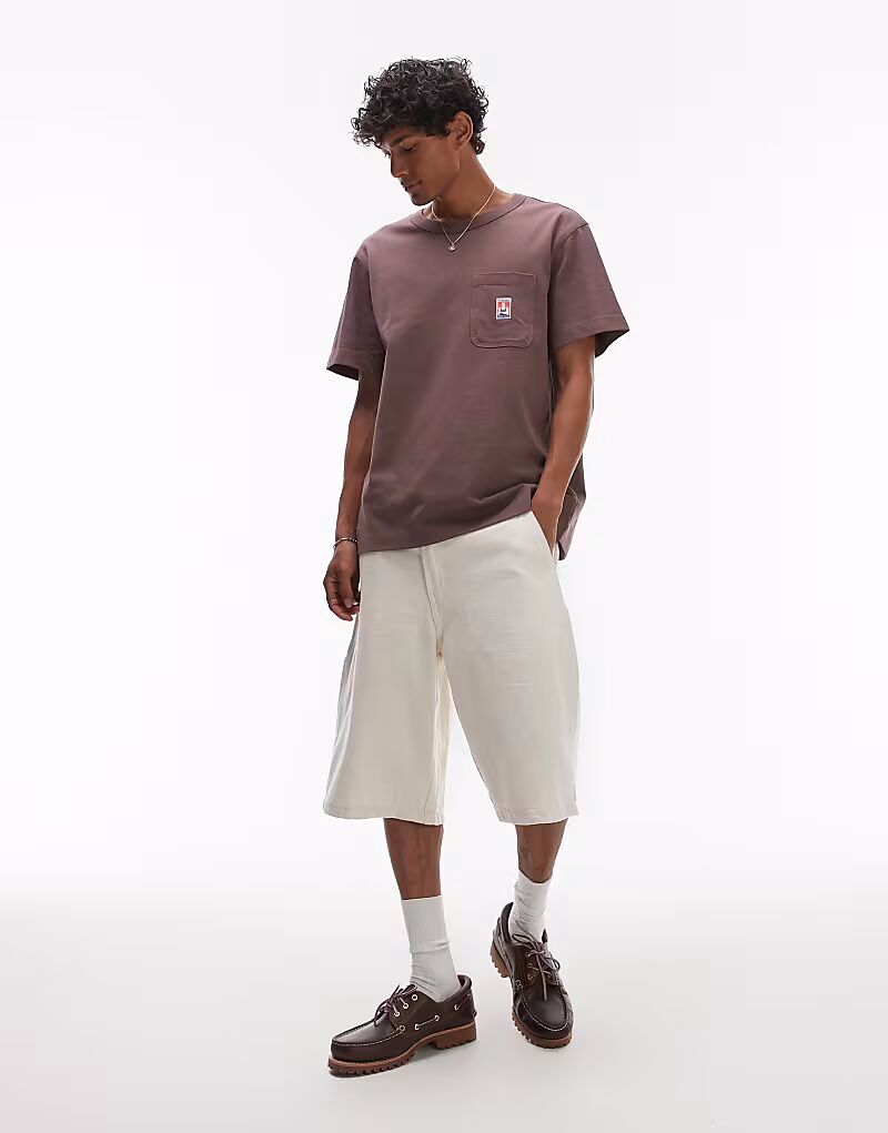 

Футболка Casey Jones с карманом для рабочей одежды в винтажном коричневом цвете Wrangler, Коричневый, Футболка Casey Jones с карманом для рабочей одежды в винтажном коричневом цвете Wrangler