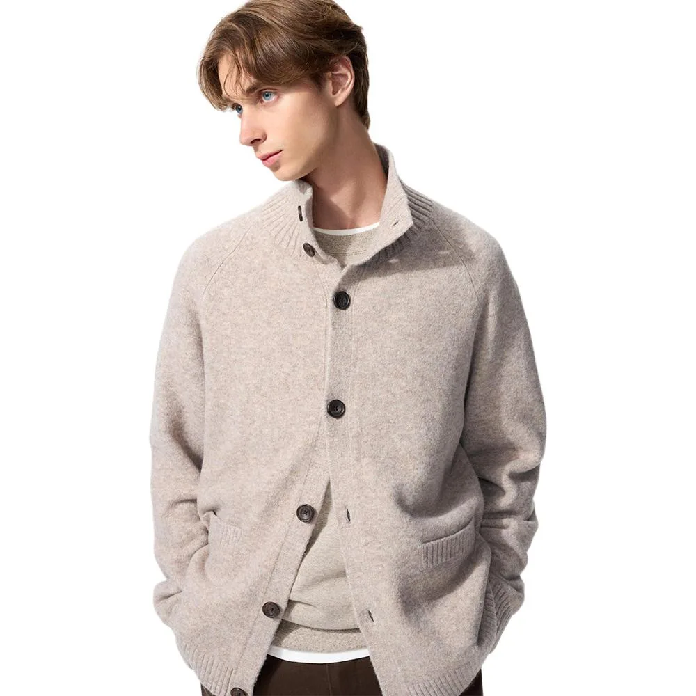 Кардиган унисекс с круглым вырезом UNIQLO, Sea Blue — фото 4