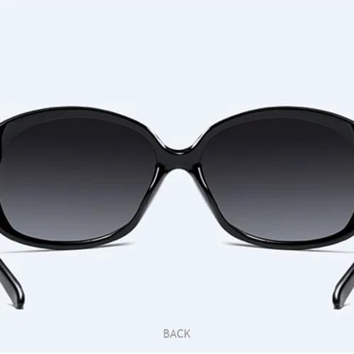 

Винтажные большие солнцезащитные очки для женщин, овальные пластиковые, женские очки для вождения, винтажные, с защитой от УФ-излучения UV400 MTZJH, Red Grey