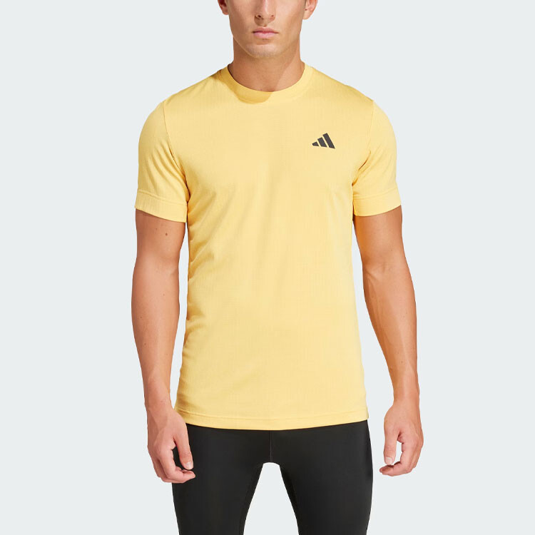 Футболка мужская бледно-желтая Adidas, светло-желтый — фото 3