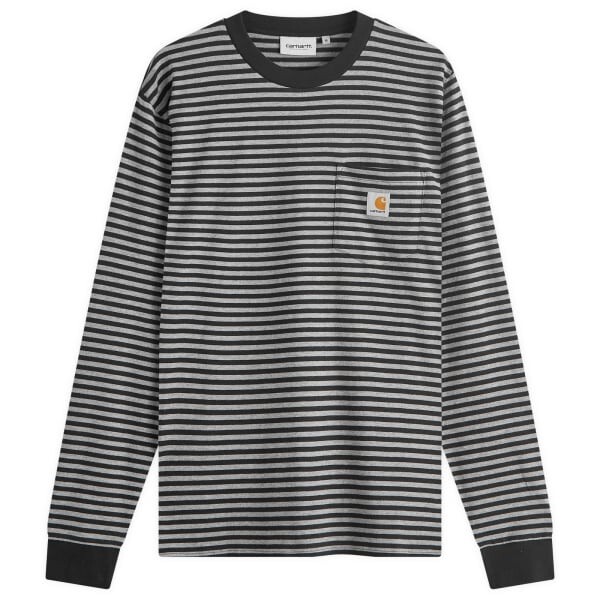 

Футболка с длинным рукавом и карманом в полоску Verner Carhartt Wip, черный