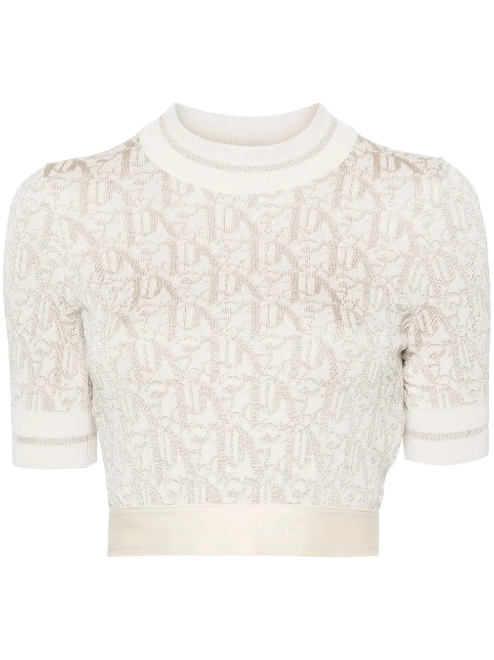 

Жаккардовая футболка с монограммой PALM ANGELS, нейтральный