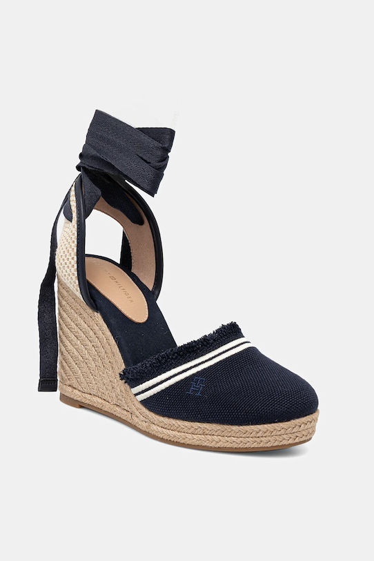 Эспадрильи FRINGE CANVAS HIGH WEDGE Tommy Hilfiger, темно-синий