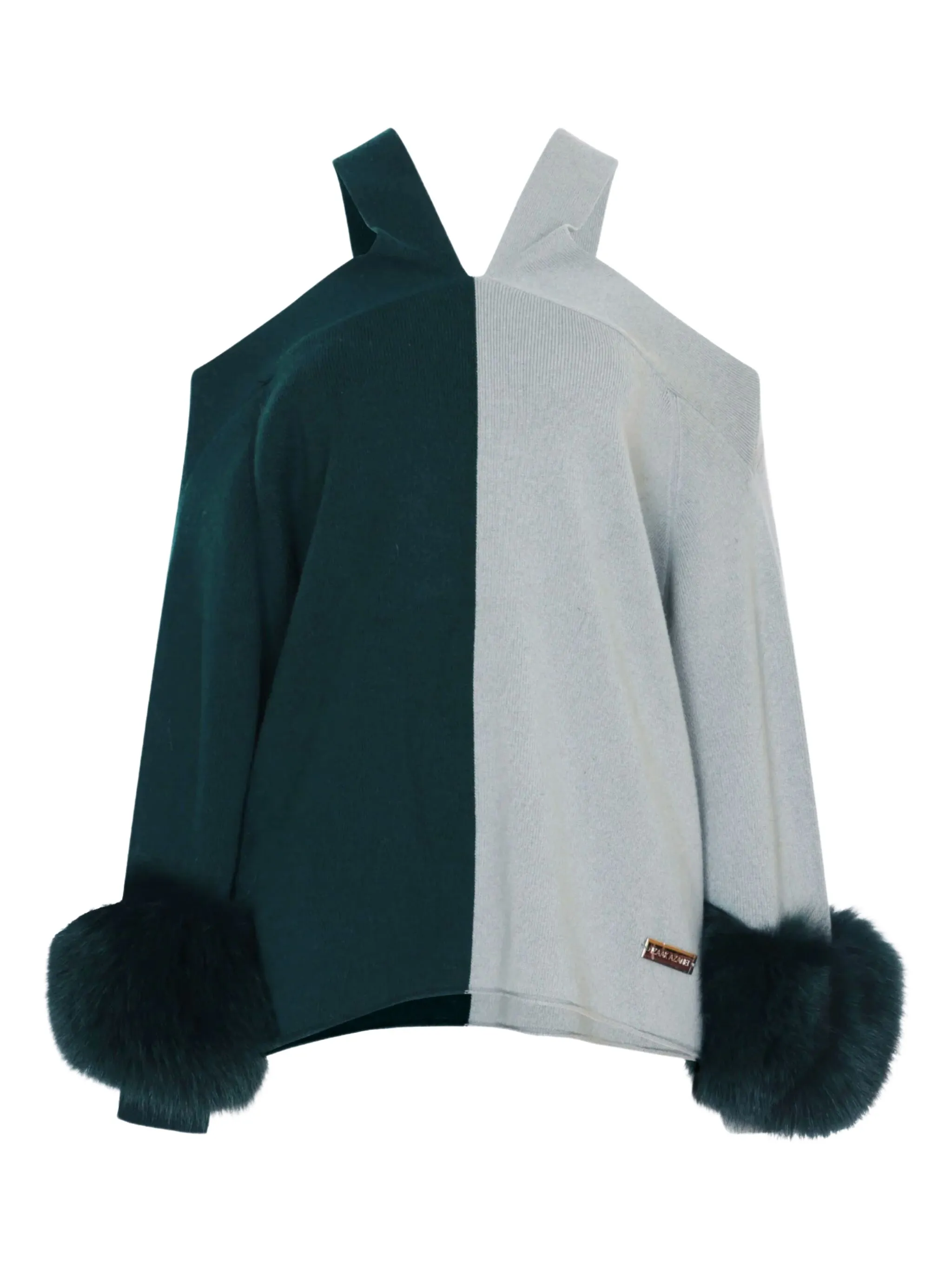 

Свитер с перекрестными бретелями Izaak Azanei, зеленый