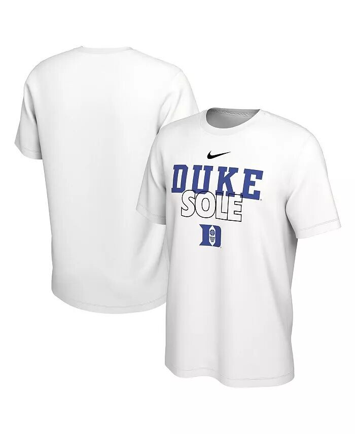 

Мужская белая футболка Duke Blue Devils On Court Bench Nike