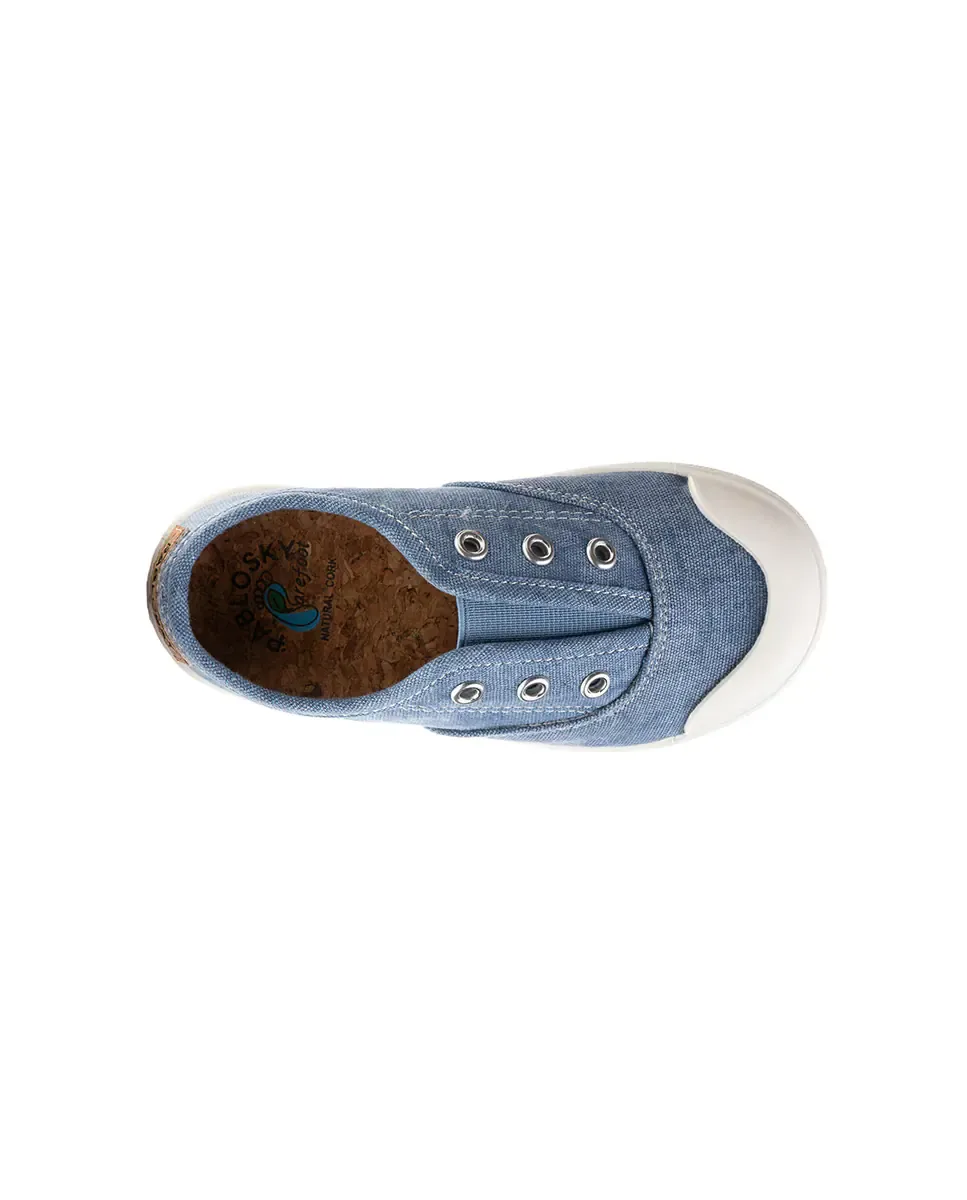 Детские кеды из холста barefoot с эластичной резинкой Pablosky, Azul Denim — фото 2