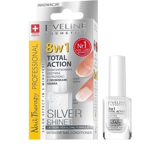 

В1 Total Action, кондиционер для ногтей с частицами серебра Silver Shine, 12 мл Eveline Cosmetics, 8