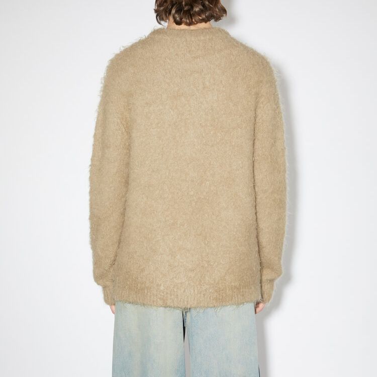 Свитер с круглым вырезом Acne Studios, Темно-бежевый — фото 4