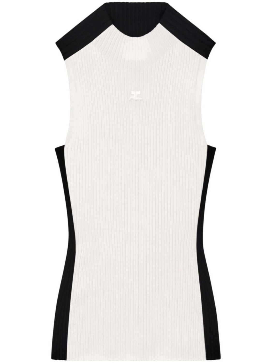 

Courrèges топ без рукавов Contrast Frame, черный