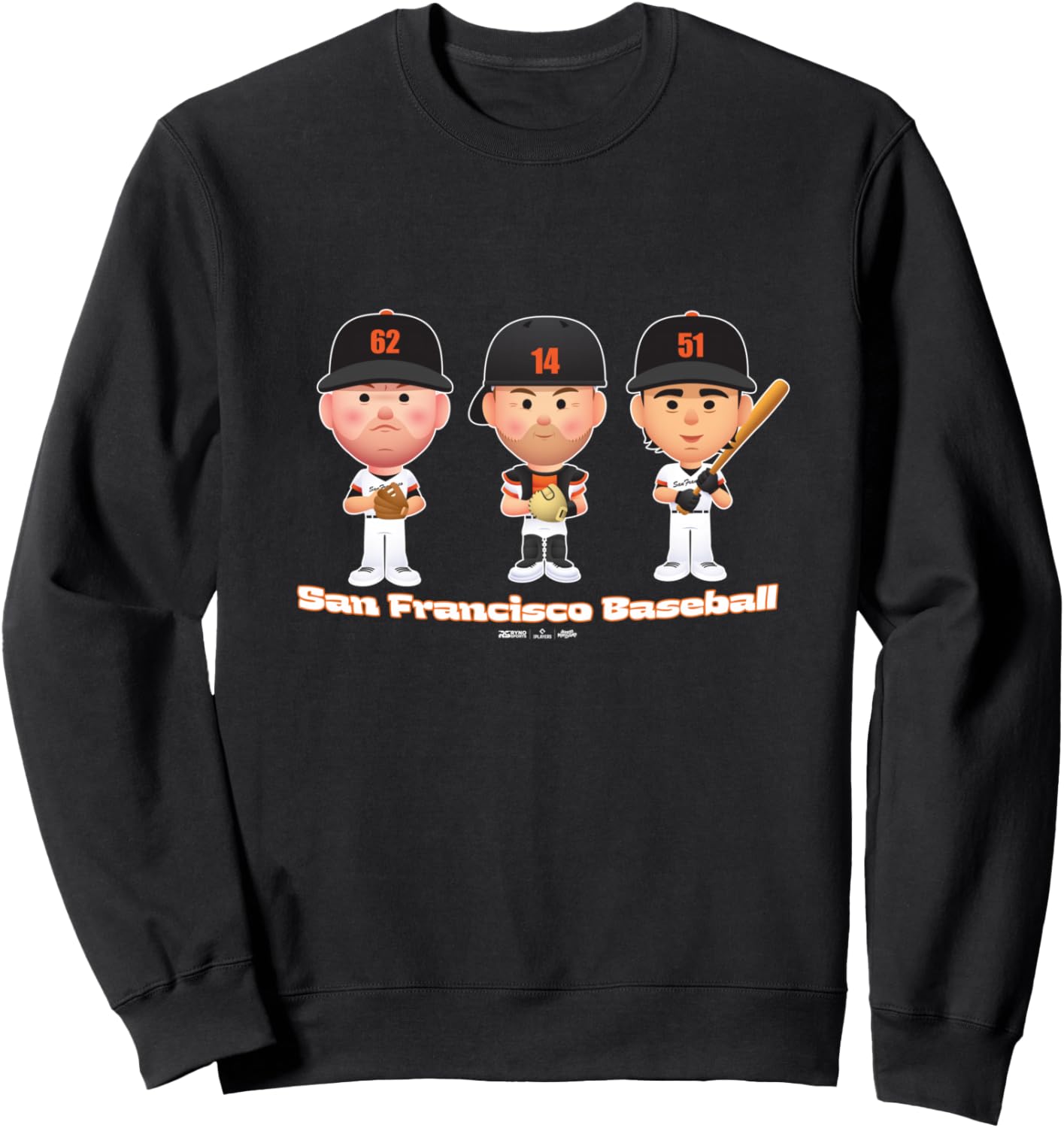 

Толстовка San Francisco Baseball Body Trio MLBPA Ryno Sports, черный