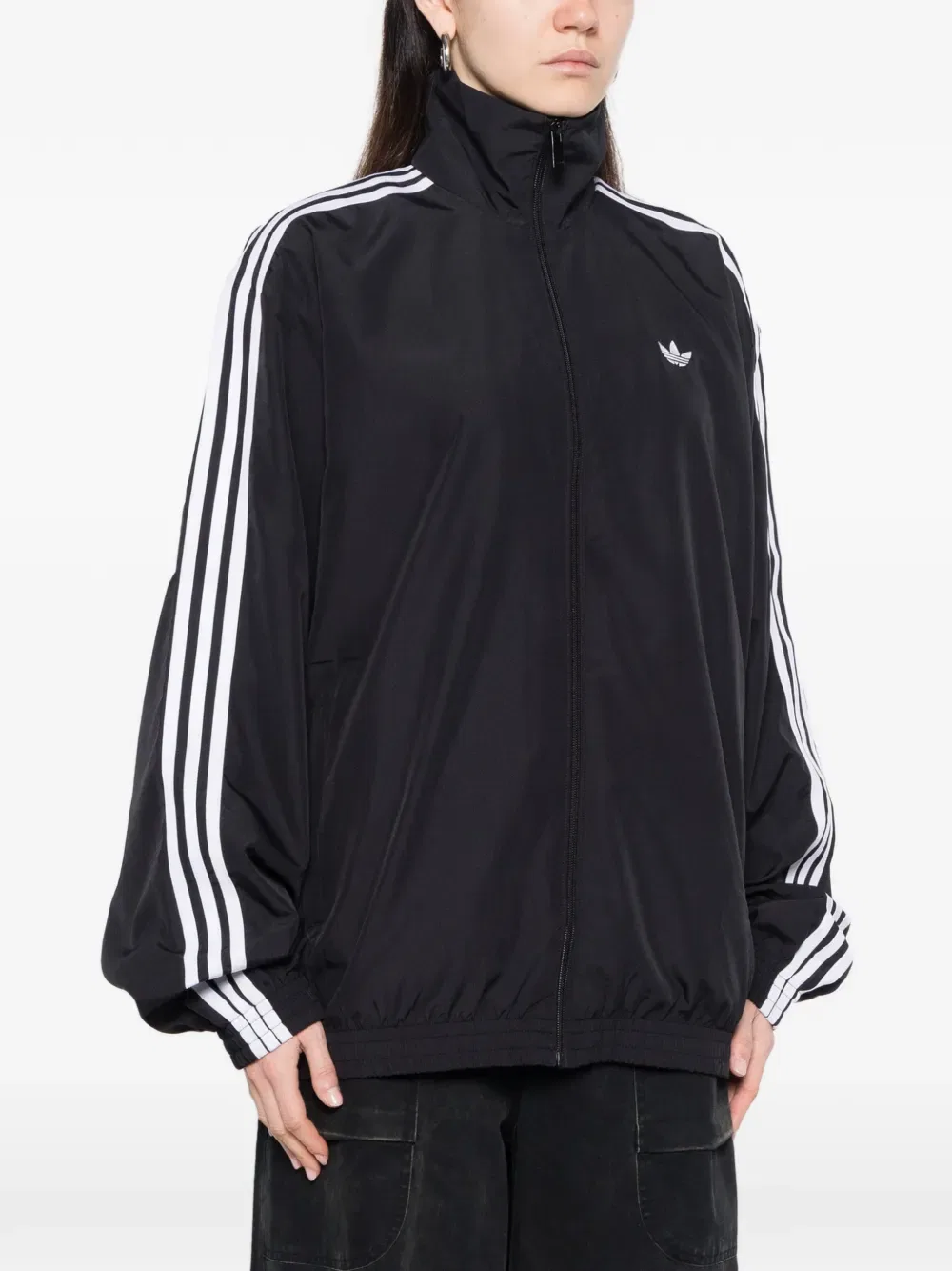Толстовка на молнии с логотипом Adidas, черный — фото 3