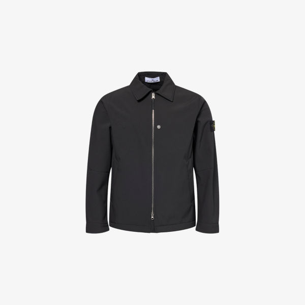 

Мягкая куртка с острым воротником Soft-Shell Stone Island, черный