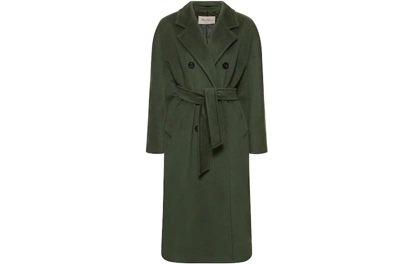 

Пальто женское тёмно-зелёное MaxMara, Зеленый, Пальто женское тёмно-зелёное MaxMara