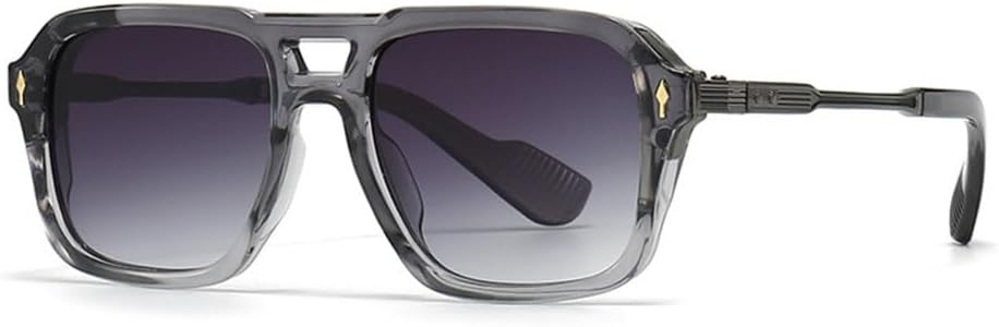 

Ретро солнцезащитные очки с двойной перемычкой для женщин и мужчин, градиентный цвет, защита от ультрафиолета UV400, серый градиент, один размер TYUVIVO, Gray Gray Gradient