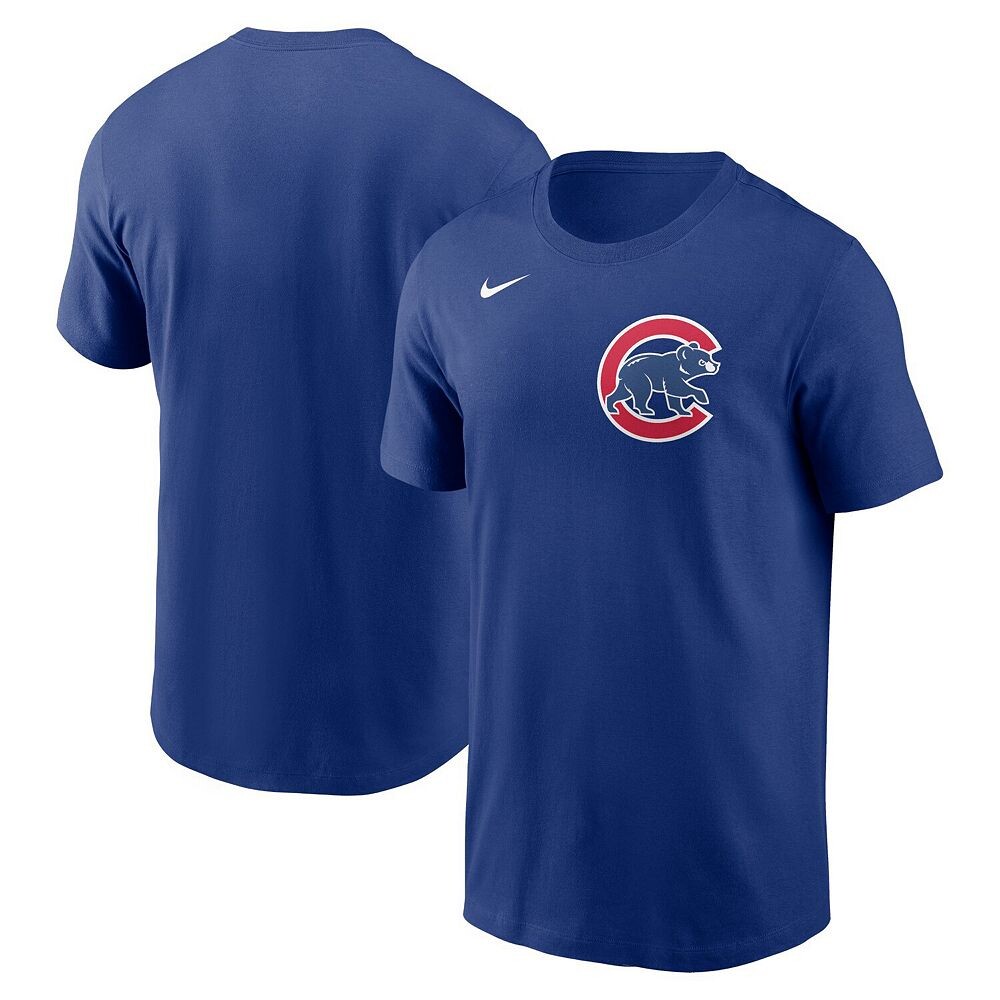 

Мужская футболка Nike Royal Chicago Cubs Fuse Wordmark, цвет Cub Blue