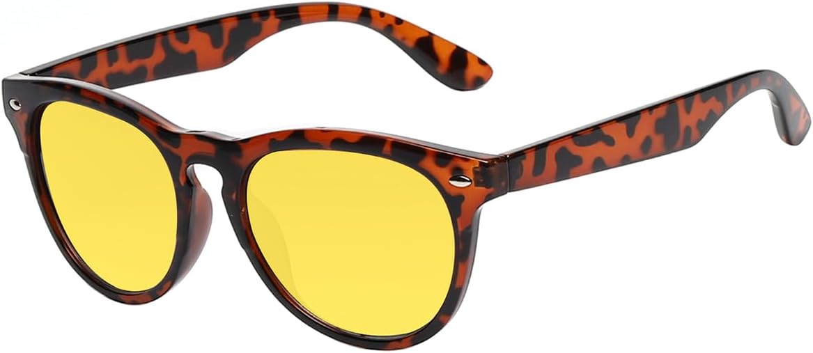 

Очки ночного видения для вождения, поляризованные, с антибликовым покрытием, желтого цвета, солнцезащитные очки для вождения в ночное время, для мужчин и женщин Yogo Vision, Havana