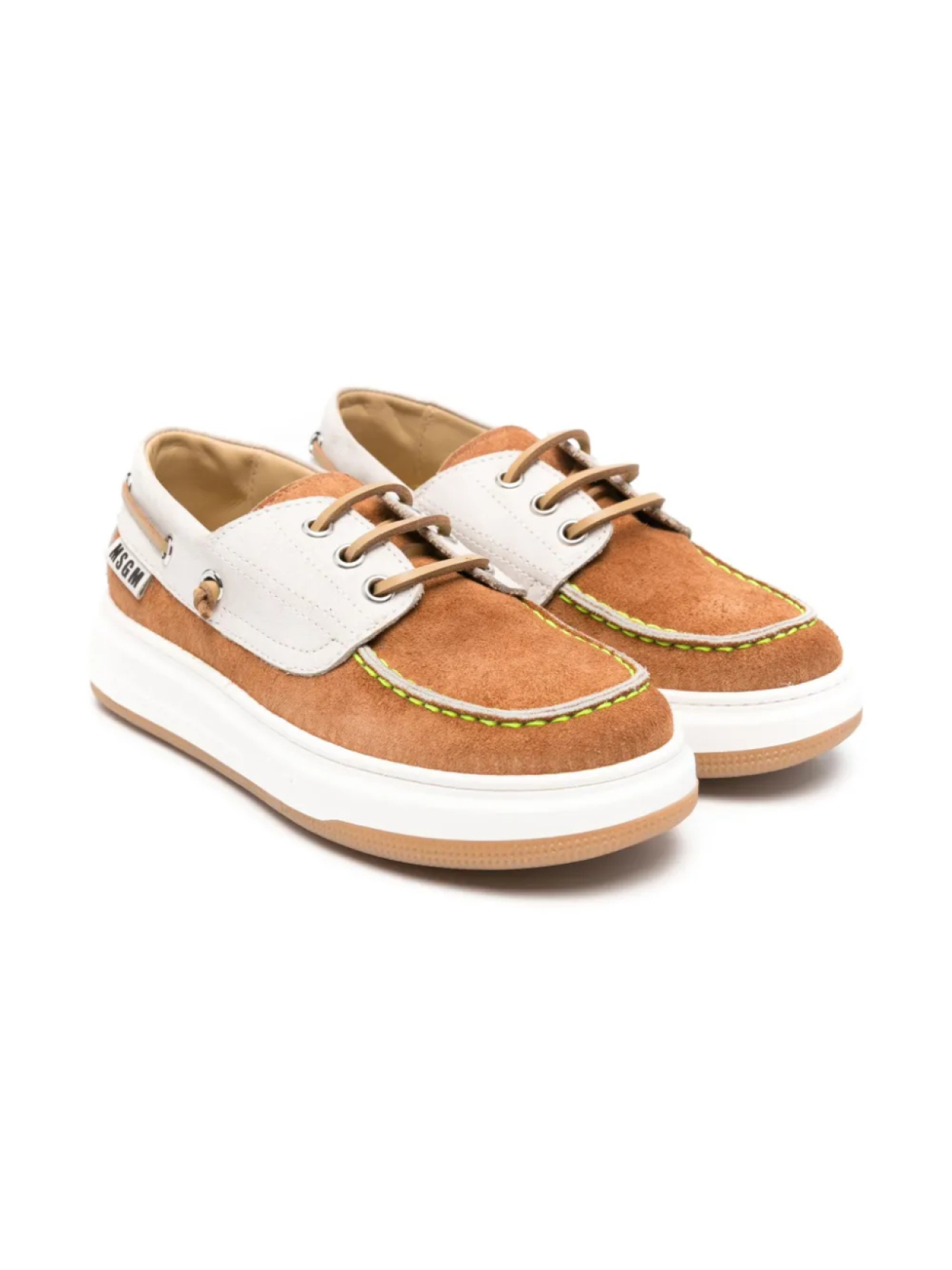 

Замшевые туфли-лодочки MSGM Kids, коричневый