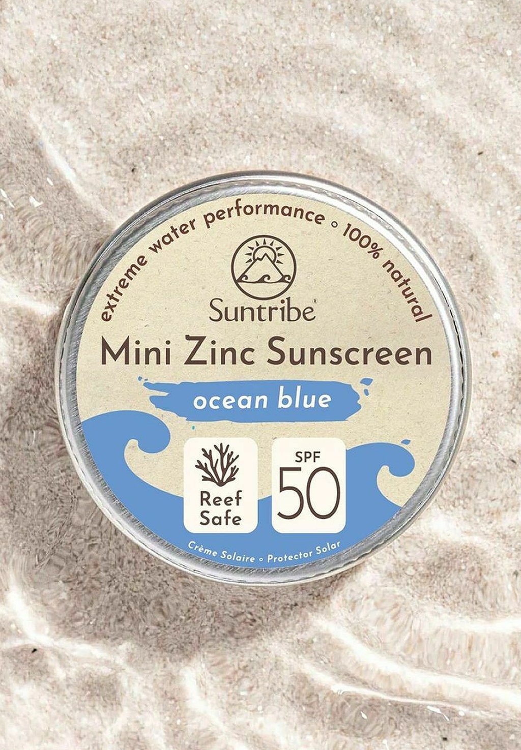 

Защита от солнца MINERAL FACE & SPORT MINI ZINC SUNSCREENS SPF 30 Suntribe, синий