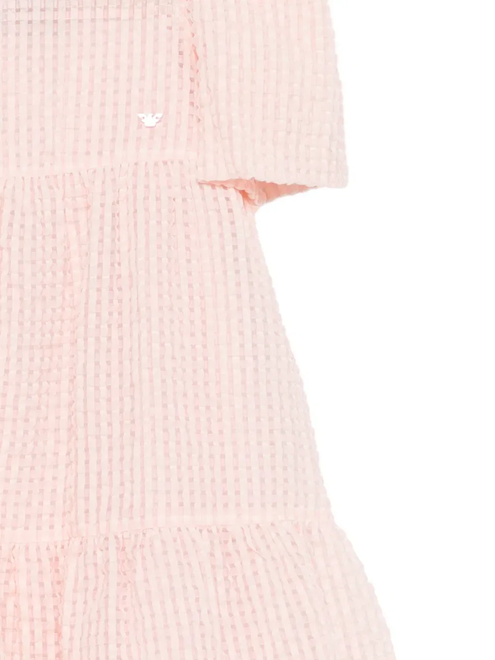 Платье в клетку с короткими рукавами Emporio Armani Kids, розовый — фото 3