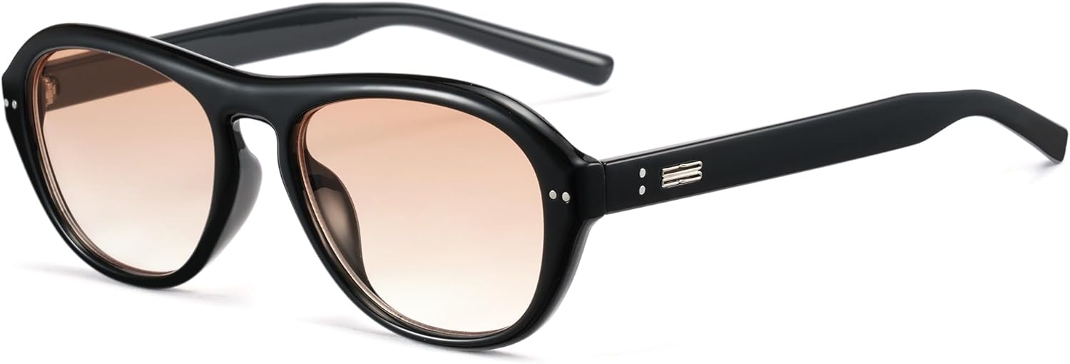 

Солнцезащитные очки Cyxus Retro Oval для женщин и мужчин, модные, с защитой от УФ-излучения, для использования на открытом воздухе, модель 1239, 00-oval Aviator Sunglasses-gradient Brown