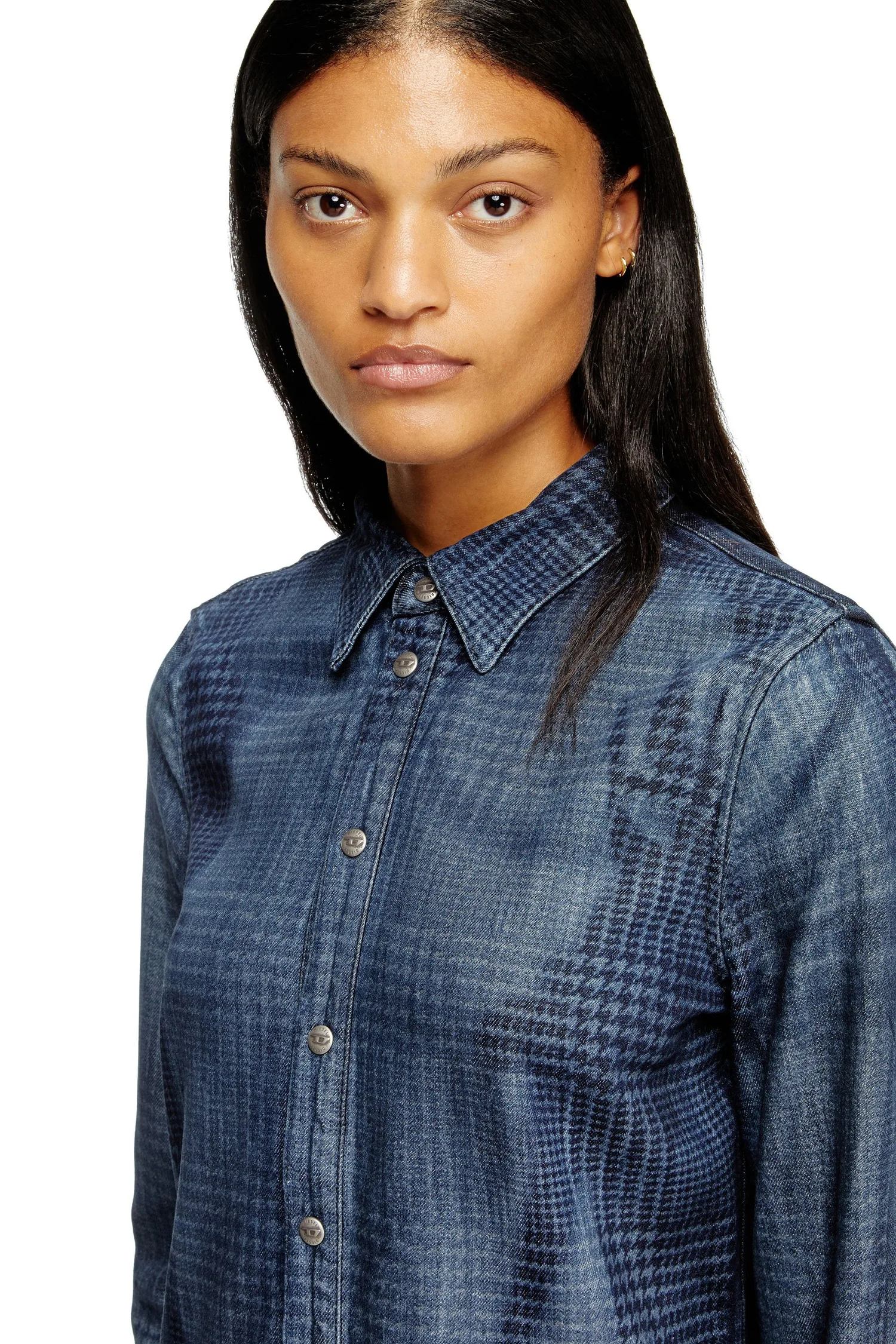 Женское джинсовое платье-рубашка DE-EAZY DRESS-S Diesel, Indigo Blue — фото 3
