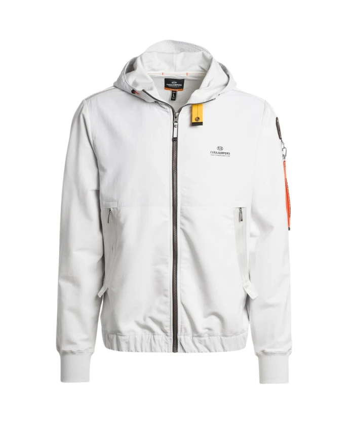 

Толстовка с капюшоном из эластичного хлопка с нейлоновыми вставками. Parajumpers, серый