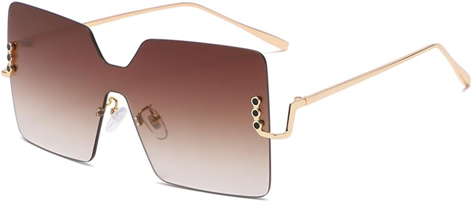 

Ретро солнцезащитные очки для женщин, модные, без оправы, градиентные солнцезащитные очки, декоративные солнцезащитные очки для женщин без оправы KTUCN, Gradient Brown