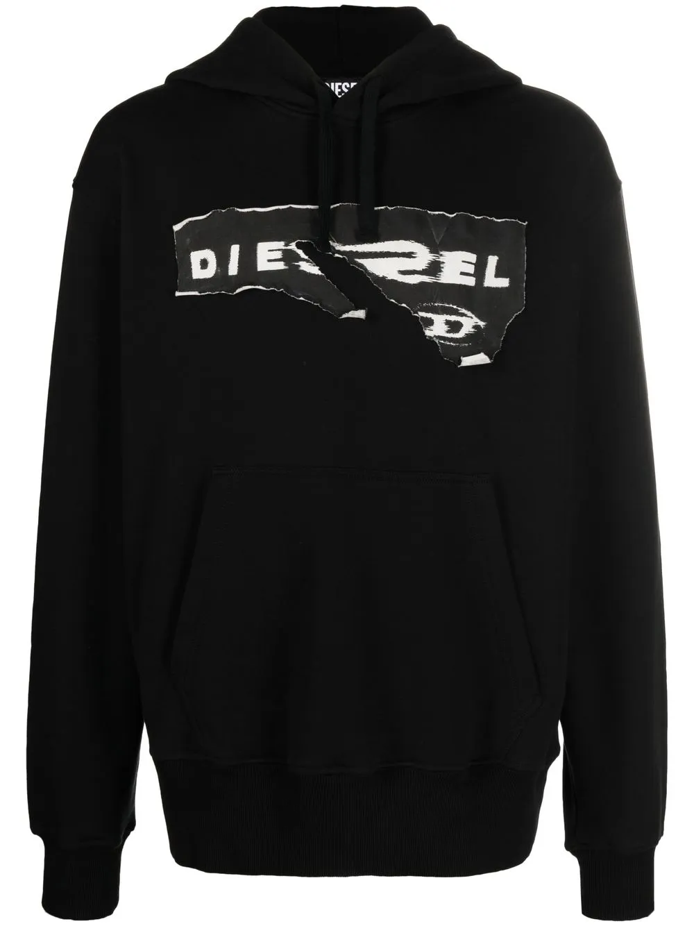 

Худи с прорезью и логотипом DIESEL, черный
