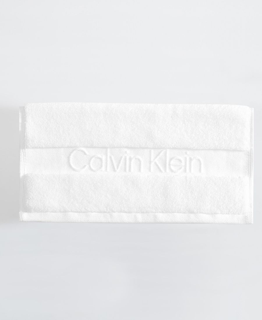 

Знаменитая жаккардовая хлопковая салфетка для умывания, 33 см x 33 см. Calvin Klein, White