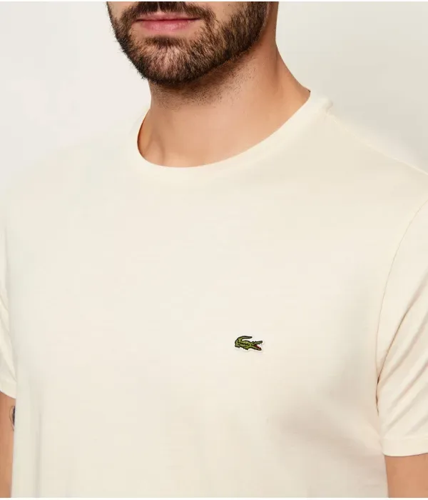 Футболка regular fit Lacoste, бежевый — фото 4