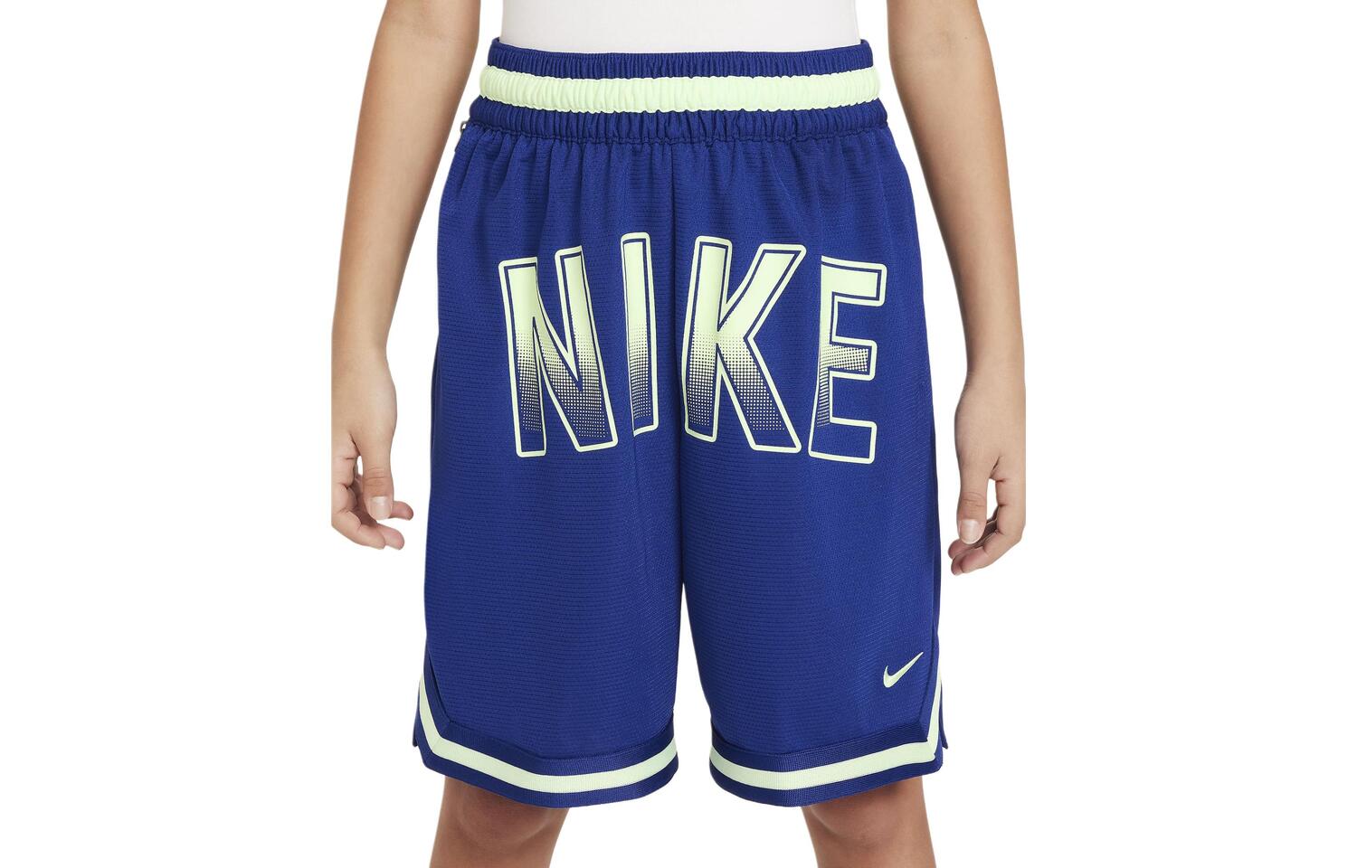 Nike Детские шорты DNA Culture Of Basketball Kids Shorts, темно-синий/зеленый (Design Culture Of Basketball Kids' Deep Royal Blue / Vapor Green) — фото 3