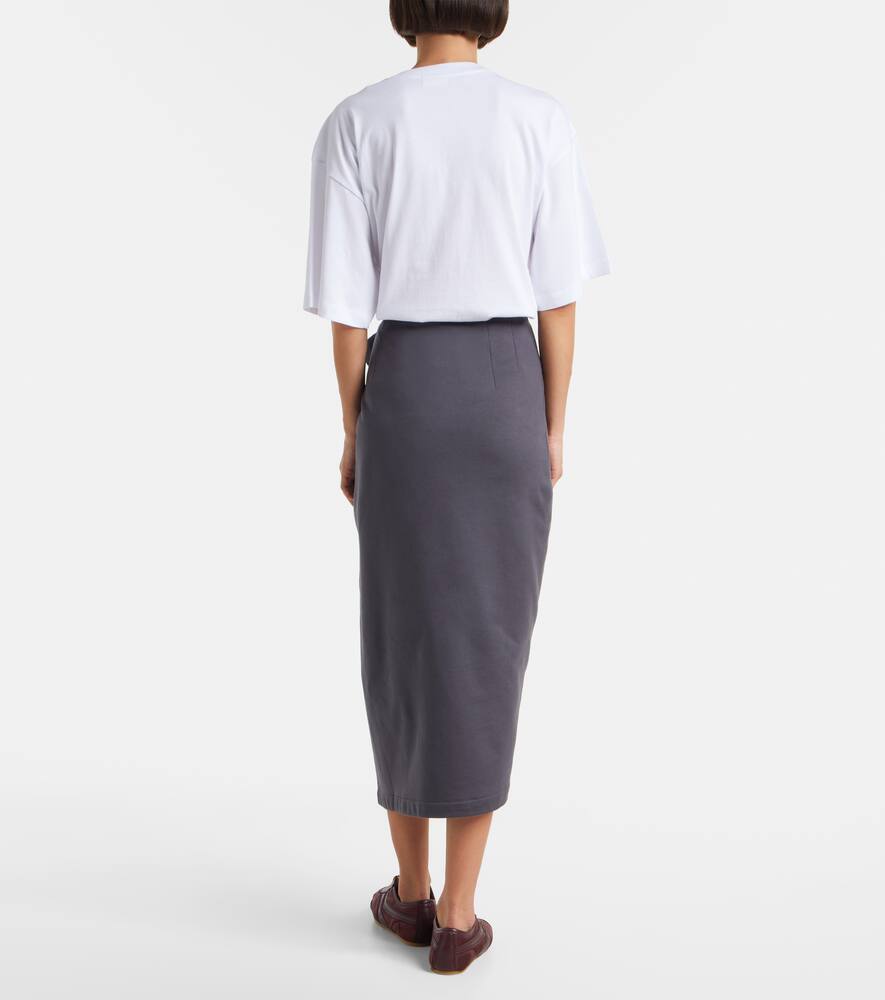 Расклешенная хлопковая юбка миди Dries Van Noten, Dark Grey — фото 3