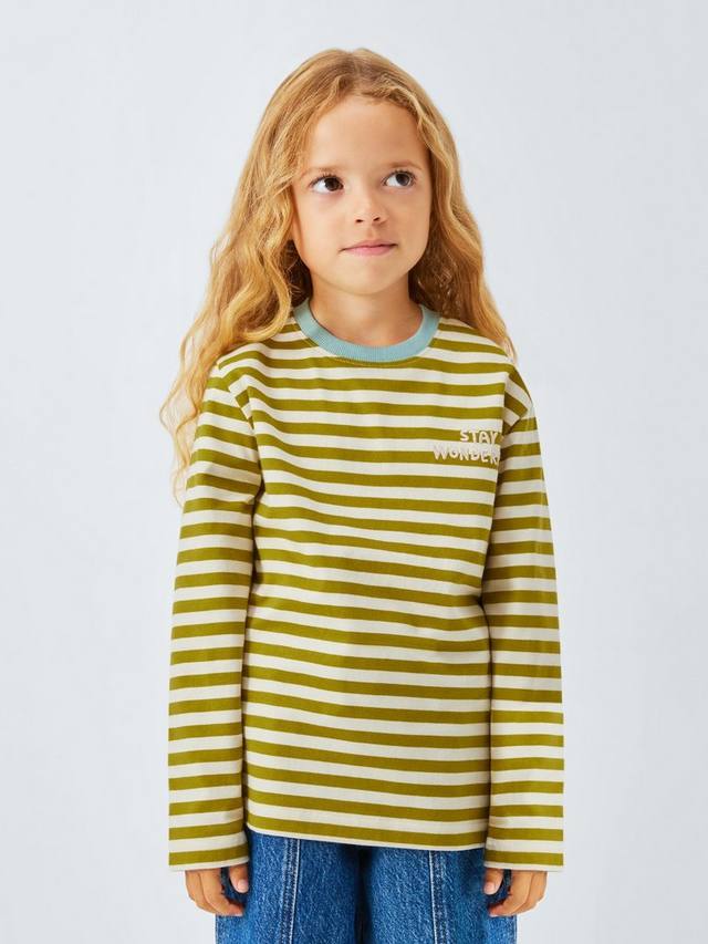 

Детский топ в полоску Stay Wonderful John Lewis, Yellow Stripe