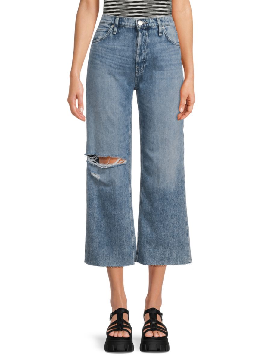 

Укороченные джинсы Rosie с высокой талией и широкими штанинами Hudson Jeans, цвет Young At Heart