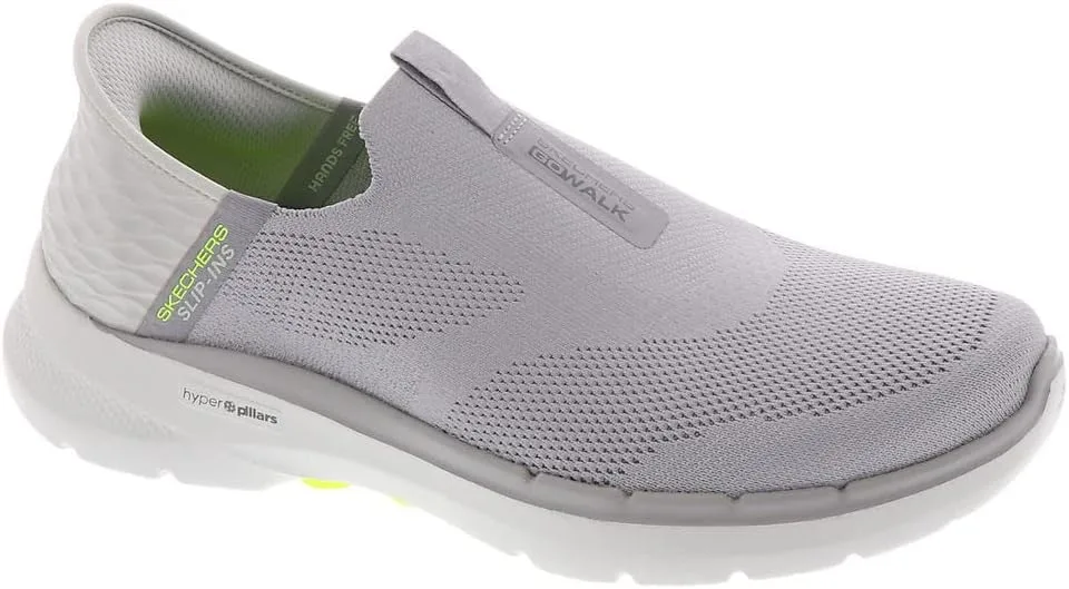 Слипоны Skechers Slip-ins: GO Walk 6 Easy On Slip-on Walking Trainers, серый — фото 4