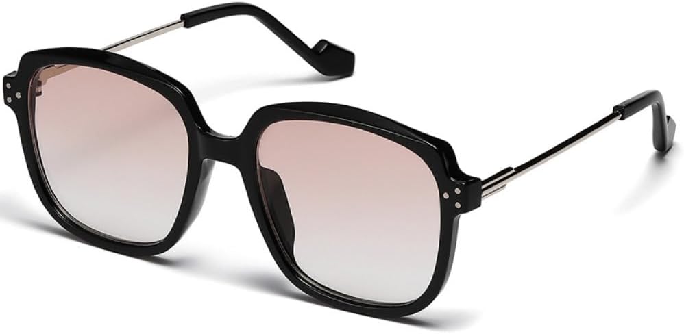 

Солнцезащитные очки для женщин и мужчин, модные, в металлической оправе, в винтажном стиле, солнцезащитные очки UV400 для улицы (черно-оранжевые, один размер) LXLHWN, Gradient Pink