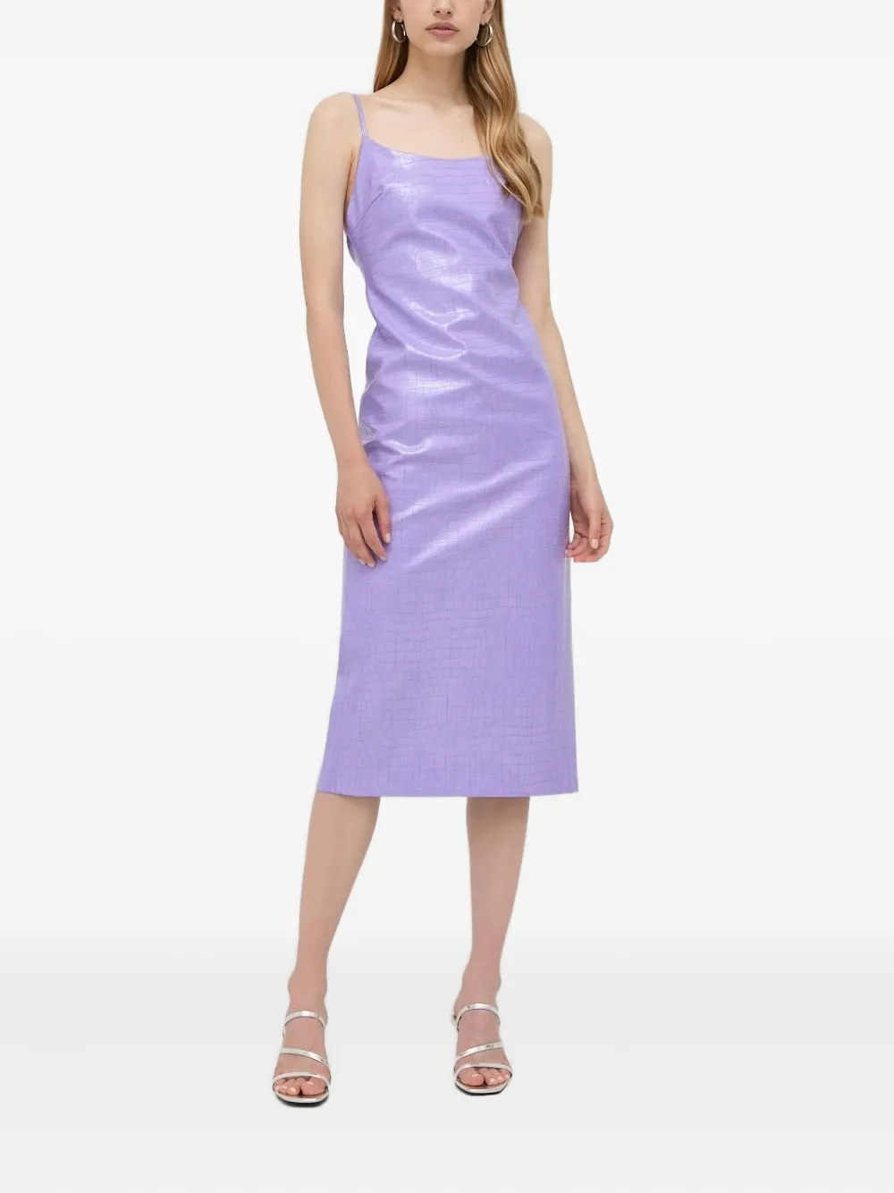 

Платье миди с тиснением под крокодила Bardot, фиолетовый