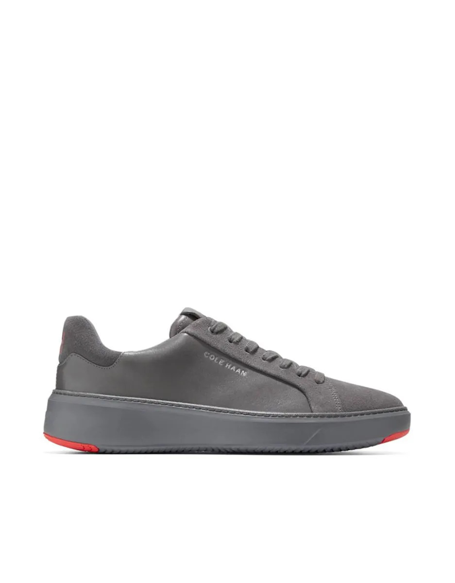 

Мужские серые кожаные кроссовки со шнуровкой Cole Haan, серый