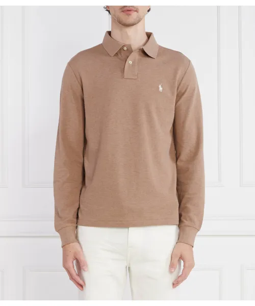 

Футболка поло Slim fit Polo Ralph Lauren, коричневый