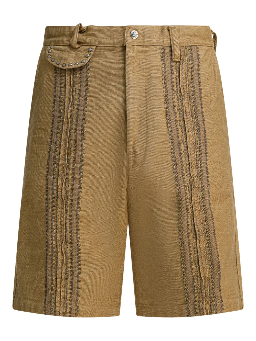 

Шорты с панелями и заклепками Kapital, нейтральный