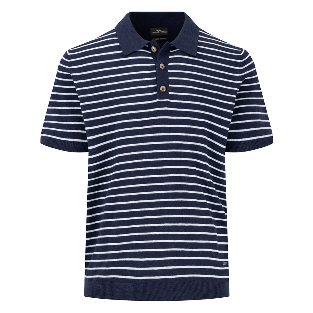 

Поло с коротким рукавом Fynch Hatton 1503705 Cotton Linen, синий