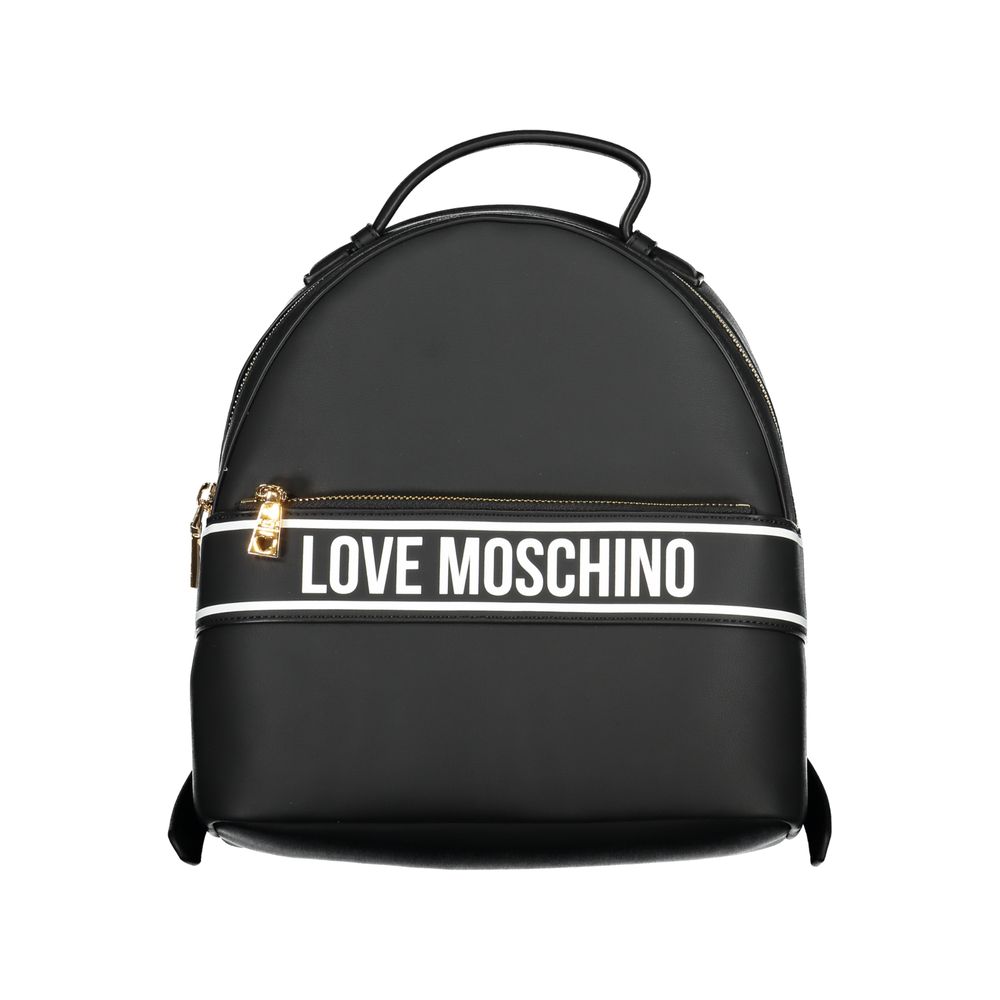 

Шикарный черный дизайнерский рюкзак с принтом LOVE MOSCHINO
