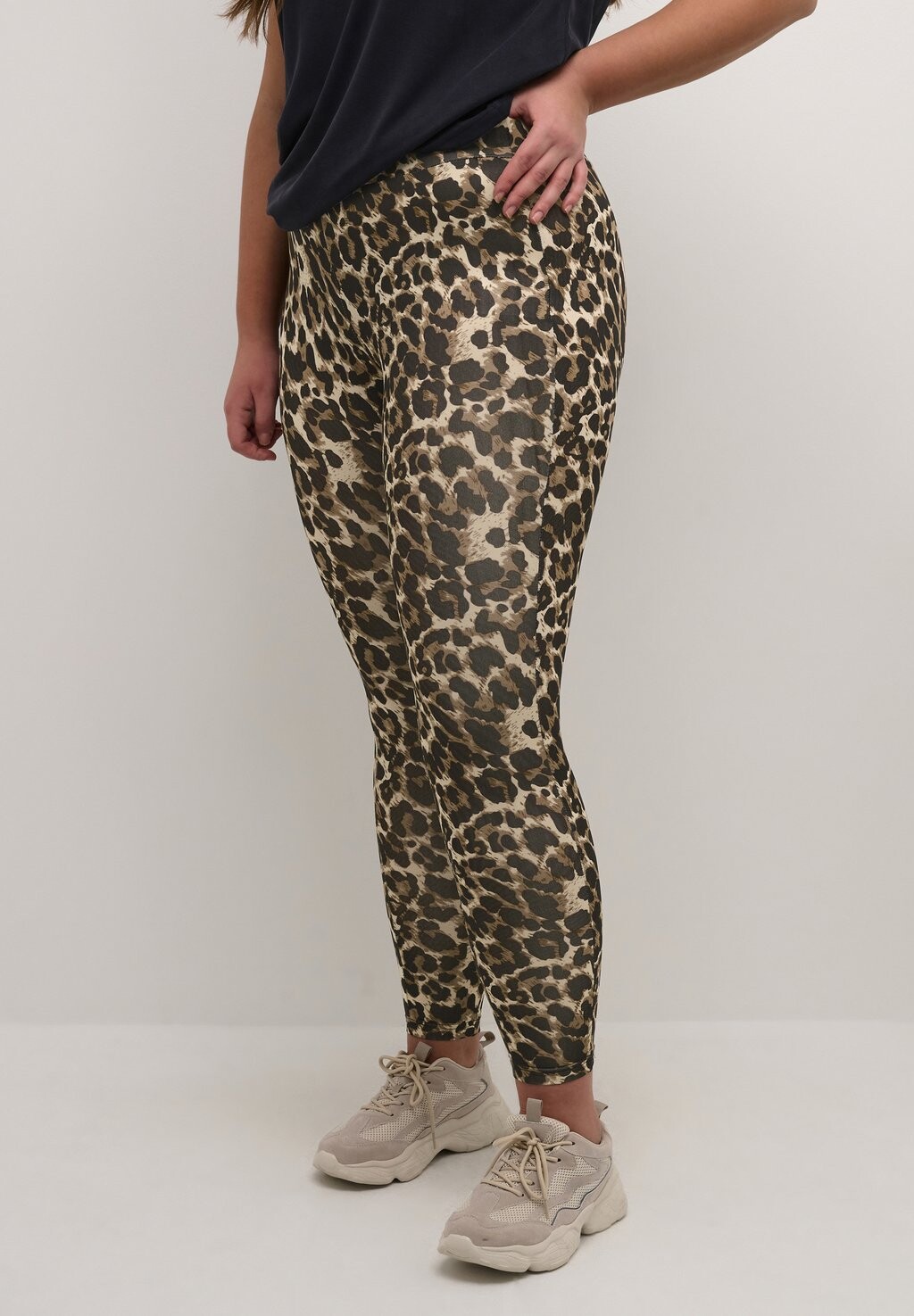 

Леггинсы PAPPA Kaffe Curve, цвет brown leo print