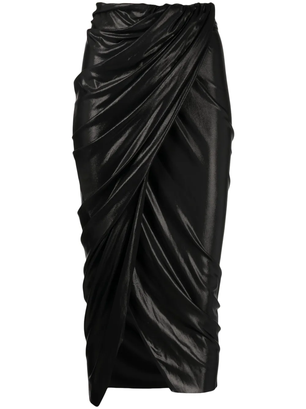 

Драпированная юбка с завышенной талией Rick Owens Lilies, металлик