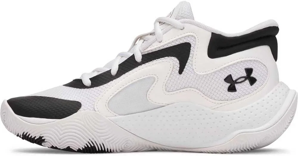 Баскетбольные кроссовки Under Armour Grade School UA Jet '25, дышащие и прочные, White — фото 3